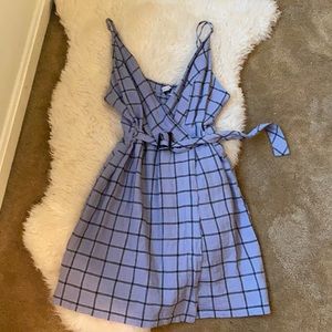 URBAN OUTFITTERS PURPLE PLAID MINI DRESS
